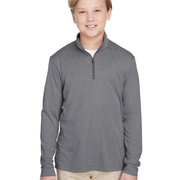 Youth Zone Sonic Heather Performance Quarter-Zip Pullolver Thumbnail