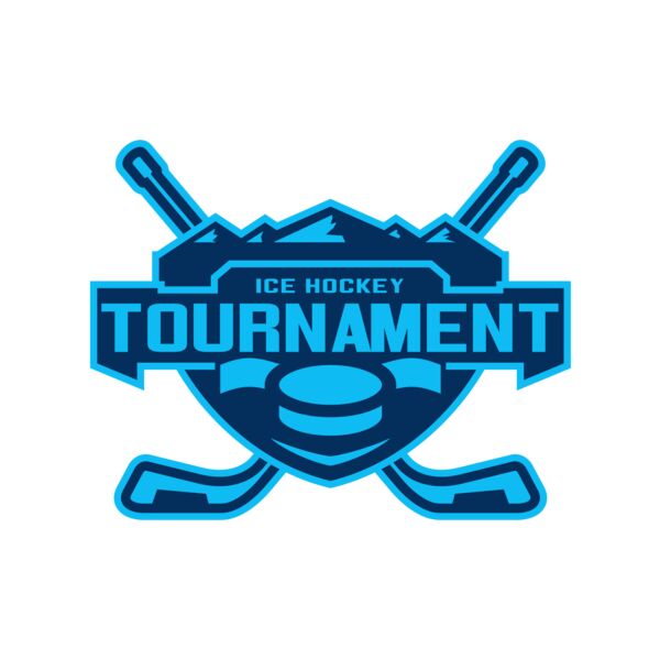 Tournament Ice Hockey logo template Thumbnail