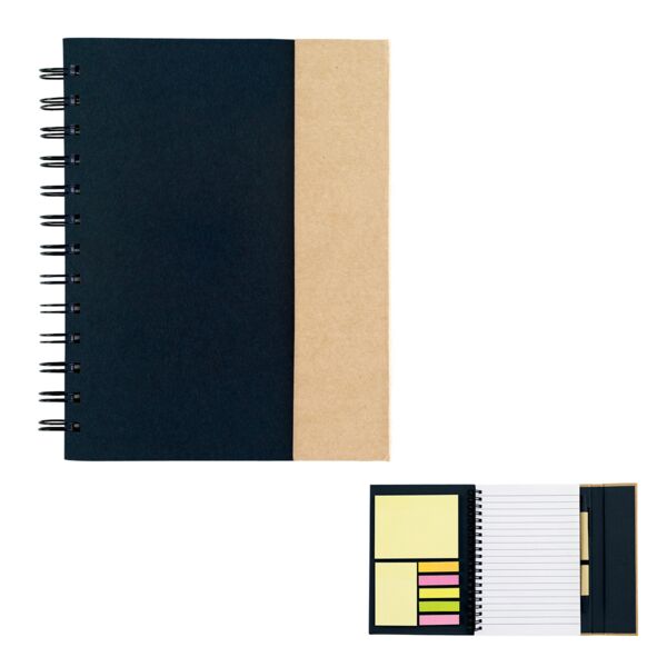 Spiral Notebook With Sticky Notes And Flags Thumbnail