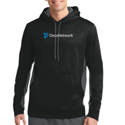DecoNetwork - Sport Wick ® Fleece Colorblock Hooded Pullover Thumbnail
