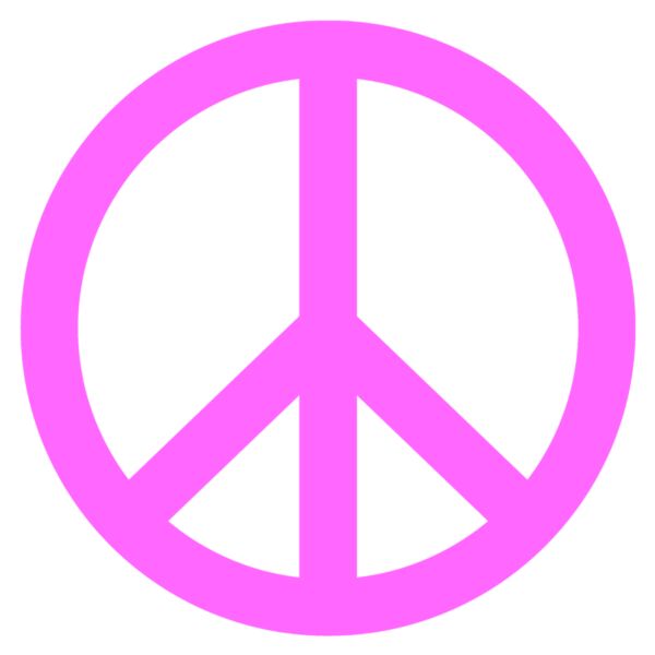 Peace Sign  Rose Pink  Thumbnail