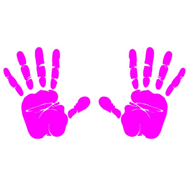 Hand Prints  Hot Pink  Thumbnail