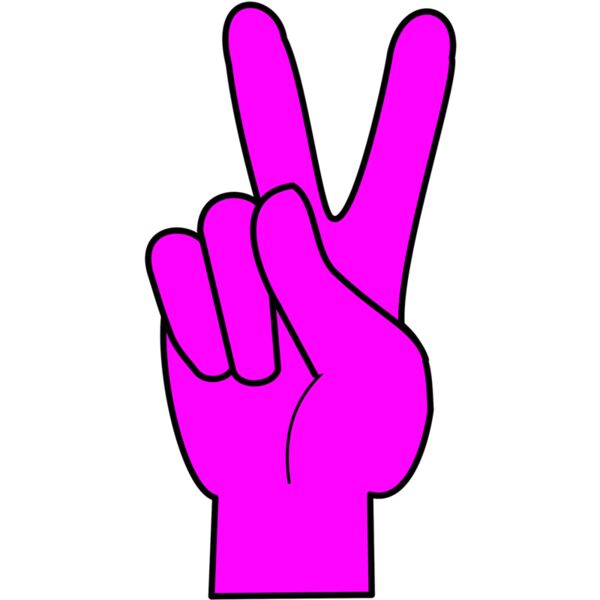 Peace  Hot Pink   Black  Thumbnail