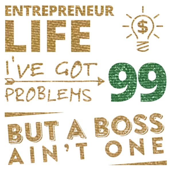 99 Problems  Metallic Gold   Green  Thumbnail