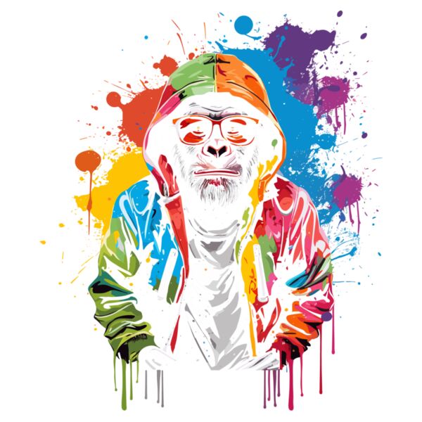 Colorful Cool Chimp Thumbnail